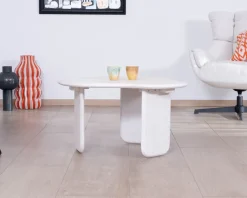 Table basse forme organique aspect terrazzo "Naura"