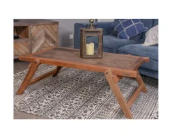 Table basse lit militaire en bois recyclé 