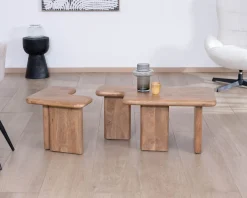 Table basse modulable en manguier