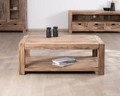 Table basse rectangle à double plateau 