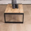 Table basse rectangle de style industriel métal et bois "Montréal"