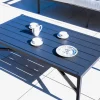 Table basse rectangulaire style classique chic en aluminium "Chambord"