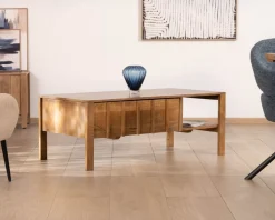 Table basse rectangulaire esprit zen en manguier naturel 
