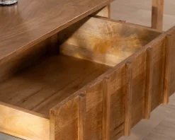 Table basse rectangulaire esprit zen en manguier naturel 