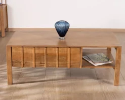 Table basse rectangulaire esprit zen en manguier naturel 