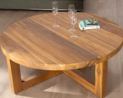 Table basse ronde 110 cm en teck "Balanka"