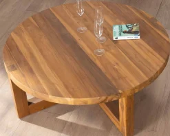 Table basse ronde 110 cm en teck "Balanka"