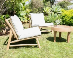 Table basse ronde en bois de suar 