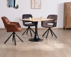 Table carrée 90 cm esprit bistrot en acacia 