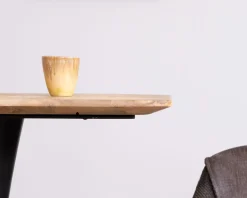 Table carrée 90 cm esprit bistrot en acacia 