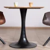 Table carrée esprit bistrot en manguier naturel "Piccadilly" 70 cm