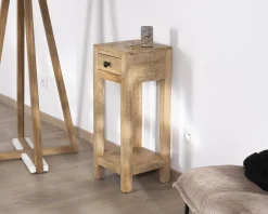 Table de chevet haute ou sellette avec 1 tiroir 