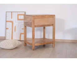 Table de chevet ou d'appoint en acacia avec tiroir "Conoa"