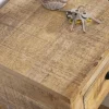 Table de chevet structure ouverte et 1 tiroir "Manoha" en manguier H 60 cm