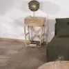 Table de chevet style épuré et rétro en manguier "Loopie"