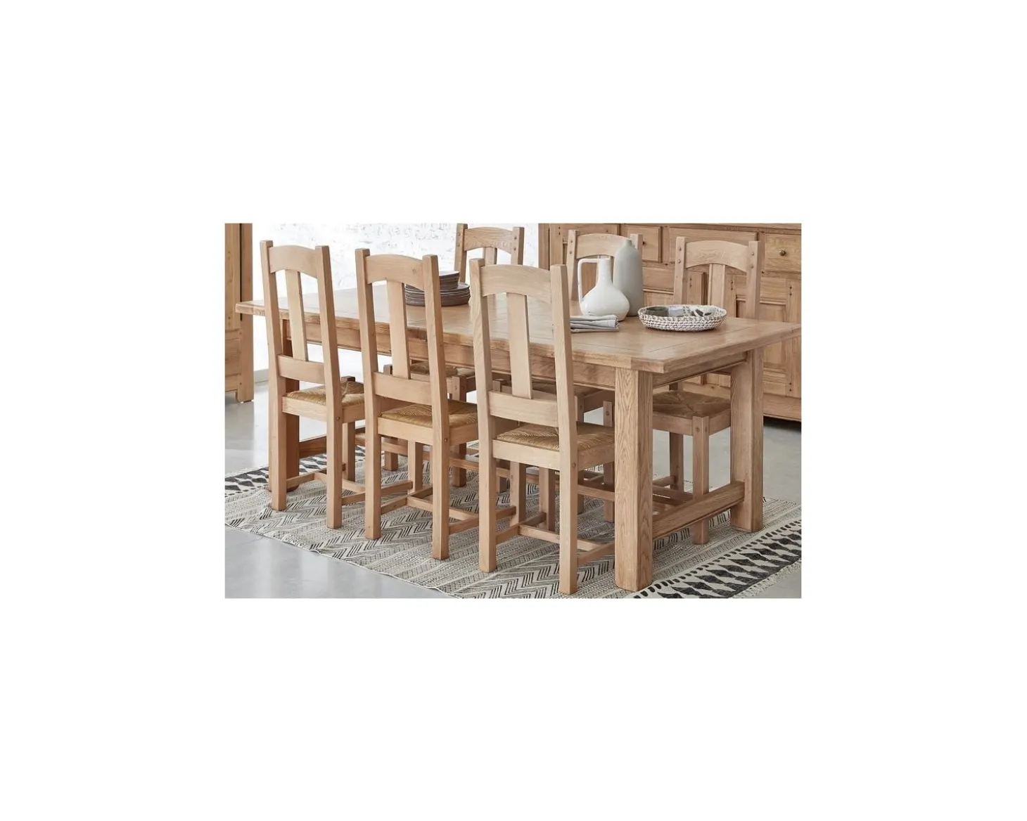 Table de ferme chêne massif 210 cm "Artisan"