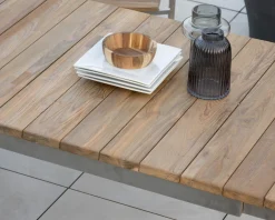 Table de jardin extensible 160 à 220 cm design contemporain 