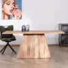 Table de repas 175 cm design "Elki" en acacia avec pied central