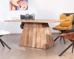 Table de repas 175 cm design "Elki" en acacia avec pied central