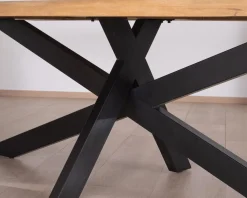 Table de repas 200 cm plateau en manguier bords naturels 