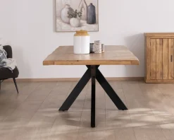 Table de repas 200 cm plateau en manguier bords naturels 