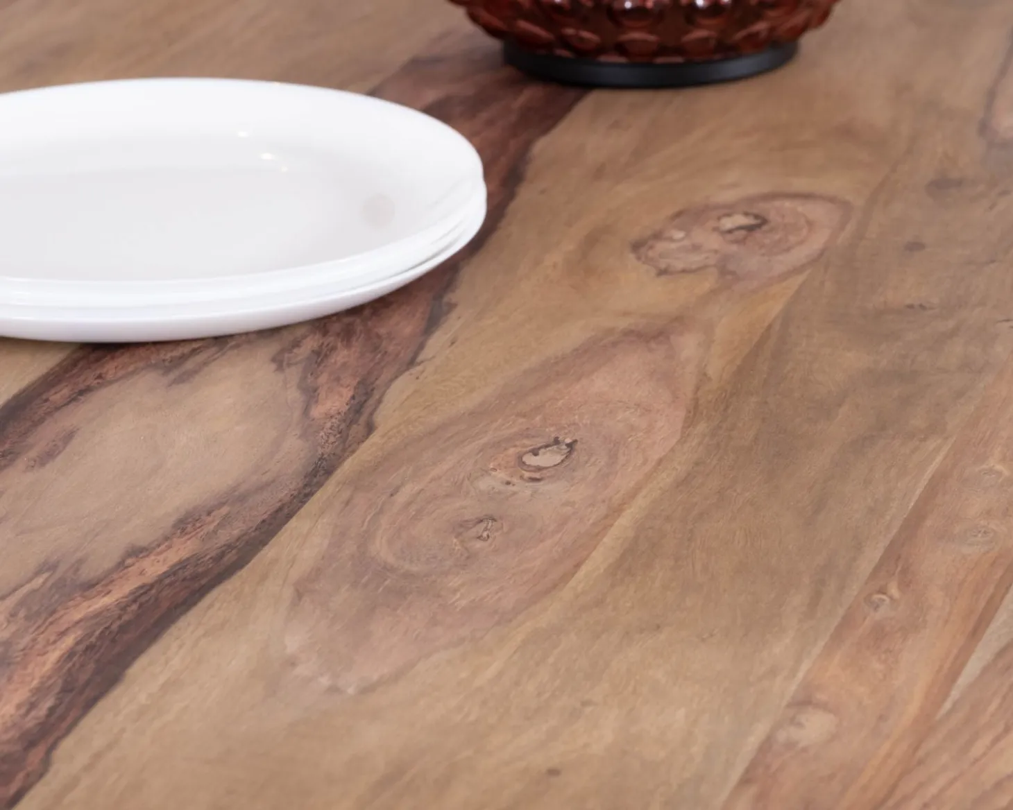 Table de repas 180 cm plateau naturel et pieds croix "Enoa" 100% palissandre
