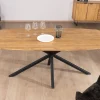 Table de repas bateau en teck recyclé et pieds mikado "Bahia" 200 cm