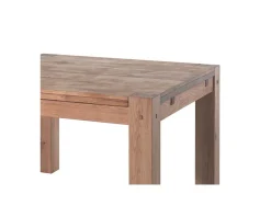 Table de repas carrée en chêne massif huilé "Lodge Casita" 120x120 cm