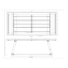 Table de repas 240cm "Asia" bois massif et plateau rectangulaire