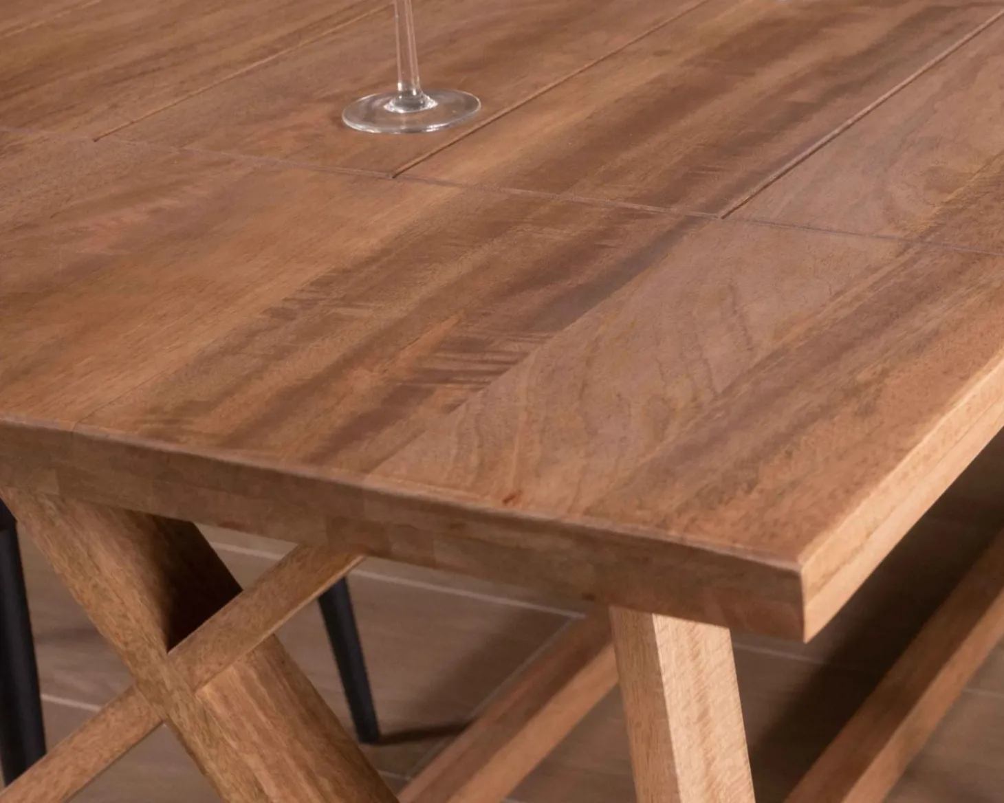 Table de repas 240cm "Asia" bois massif et plateau rectangulaire