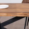 Table de repas contemporaine en bois 200 cm "Olonie" pieds croisés en métal