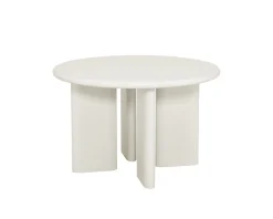 Table de repas contemporaine ronde 120 cm coloris crème "Odyna"