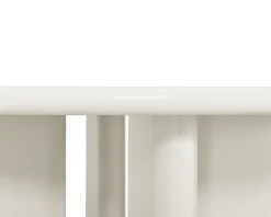 Table de repas contemporaine ronde 120 cm coloris crème 