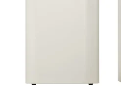 Table de repas contemporaine ronde 120 cm coloris crème 
