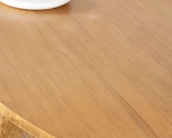 Table de repas elliptique 220 cm en bois "Calypso" avec pieds trapèzes