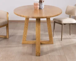 Table de repas elliptique 220 cm en bois 