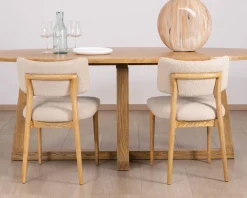Table de repas elliptique 220 cm en bois 