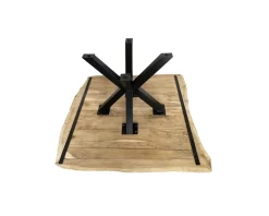 Table de repas en acacia et pieds mikado 