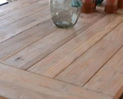 Table de repas en bois de teck recyclé 6/8 personnes 