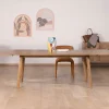 Table de repas extensible esprit rétro 180 cm en manguier massif naturel "Odely"