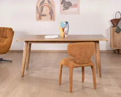 Table de repas extensible esprit rétro 180 cm en manguier massif naturel