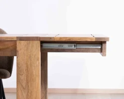 Table de repas extensible 200 à 290 cm "Jappy" en manguier foncé