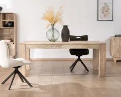 Table de repas extensible 160 à 250 cm en manguier 