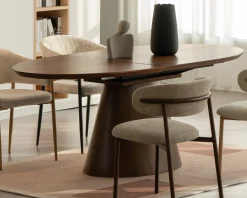 Table de repas extensible 160–200 cm teinte noyer 
