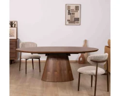 Table de repas extensible 160–200 cm teinte noyer 