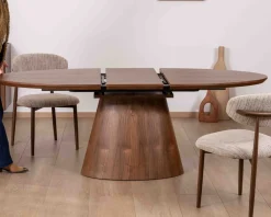 Table de repas extensible 160–200 cm teinte noyer 