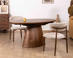 Table de repas extensible 160–200 cm teinte noyer 
