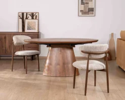 Table de repas extensible 160–200 cm teinte noyer 