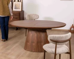 Table de repas extensible 160–200 cm teinte noyer 