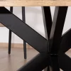 Table de repas industrielle carrée 150x150cm métal et bois "Caractère"